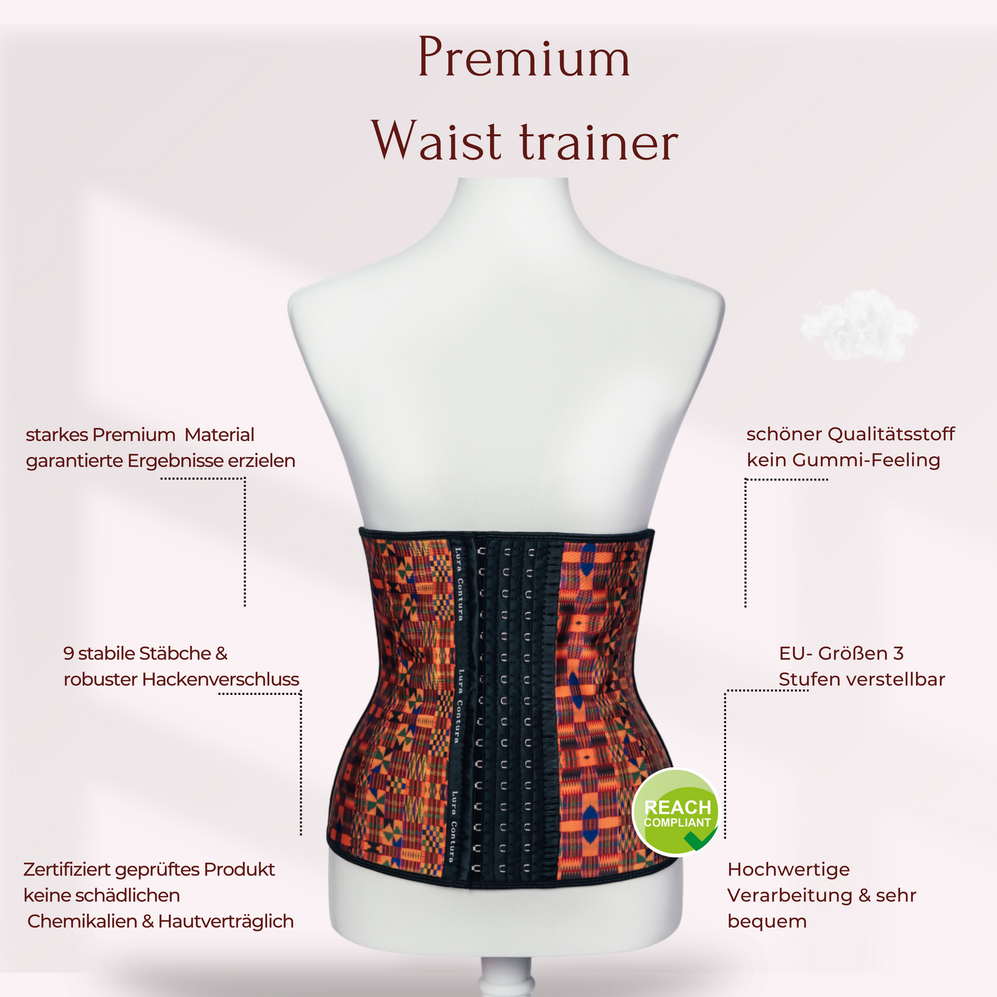 Premium Waist Trainer - Sanduhr Bauchweg Korsett - Taillenformendes Corset -  Orange